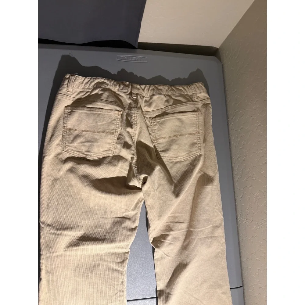 Polo Jeans Co Ralph Lauren Mens Corduroy Pants Tan Beige Hemmed‎ 33x29.5
